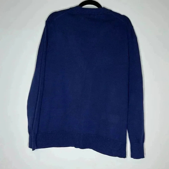 Merona Men's Shawl Collar Navy Blue Button Cardigan W/ Pockets - Sz L - Picture 7 of 7